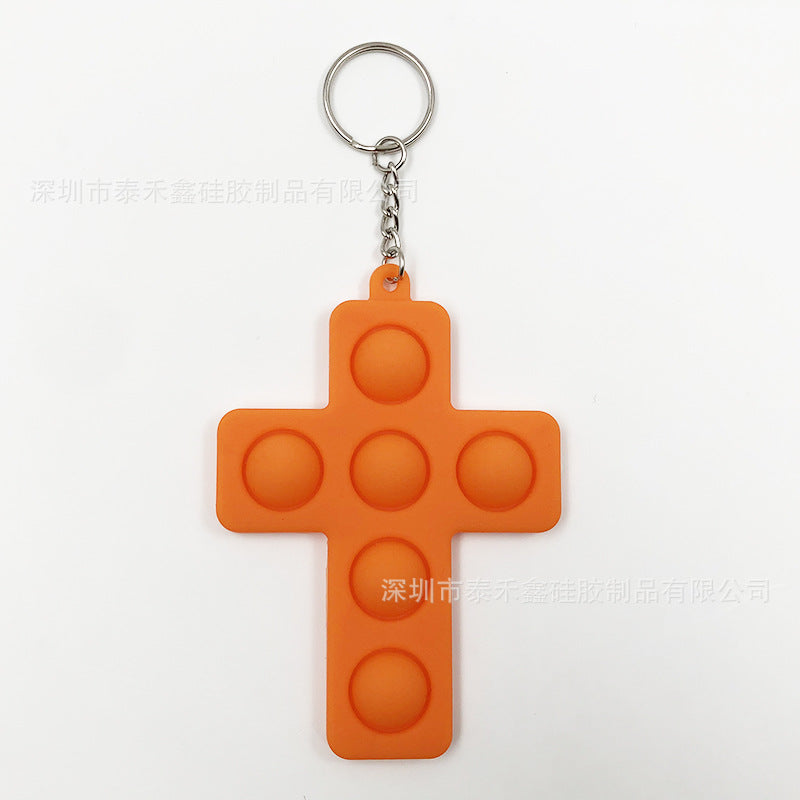 Wholesale Silicone Rodent Killer Keychain Finger Bubble Music Decompression Toys